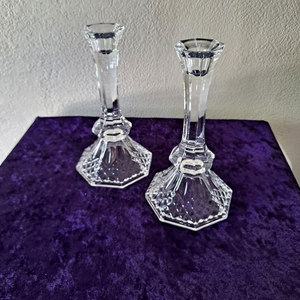 Vintage Crystal Candle Stick Holders